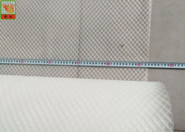 Plastic Resin Infusion Mesh White Color , HDPE Plastic Diamond Mesh Roll